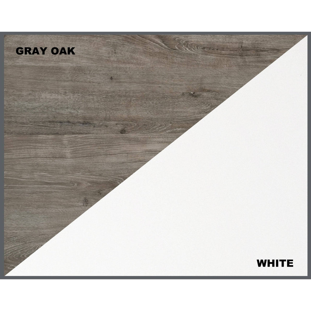 White Gray Oak 3 Drawer Filing Cabinet M16757