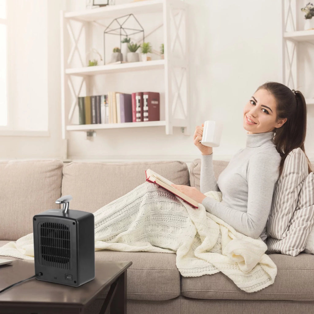 1000W Portable Ceramic Heater with Adjustable Temperature Timer R26121