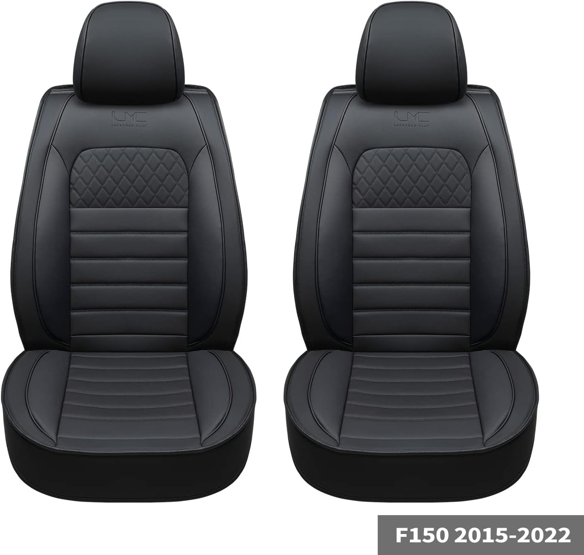 Black 2 pcs Front Seat Covers W91219