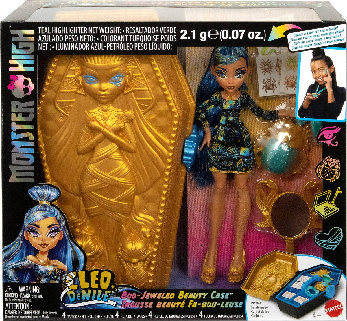Doll & Accessories Beauty Kit with Tattoos, Stickers & Necklace S106