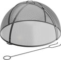 Heavy-Duty Fire Pit Spark Screen with Handle and Poker H264