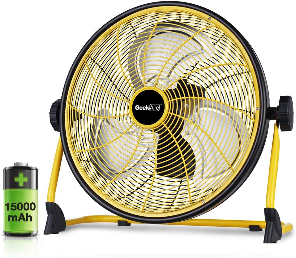Rechargeable 16'' Portable Battery Operated High Velocity Floor Fan D59011