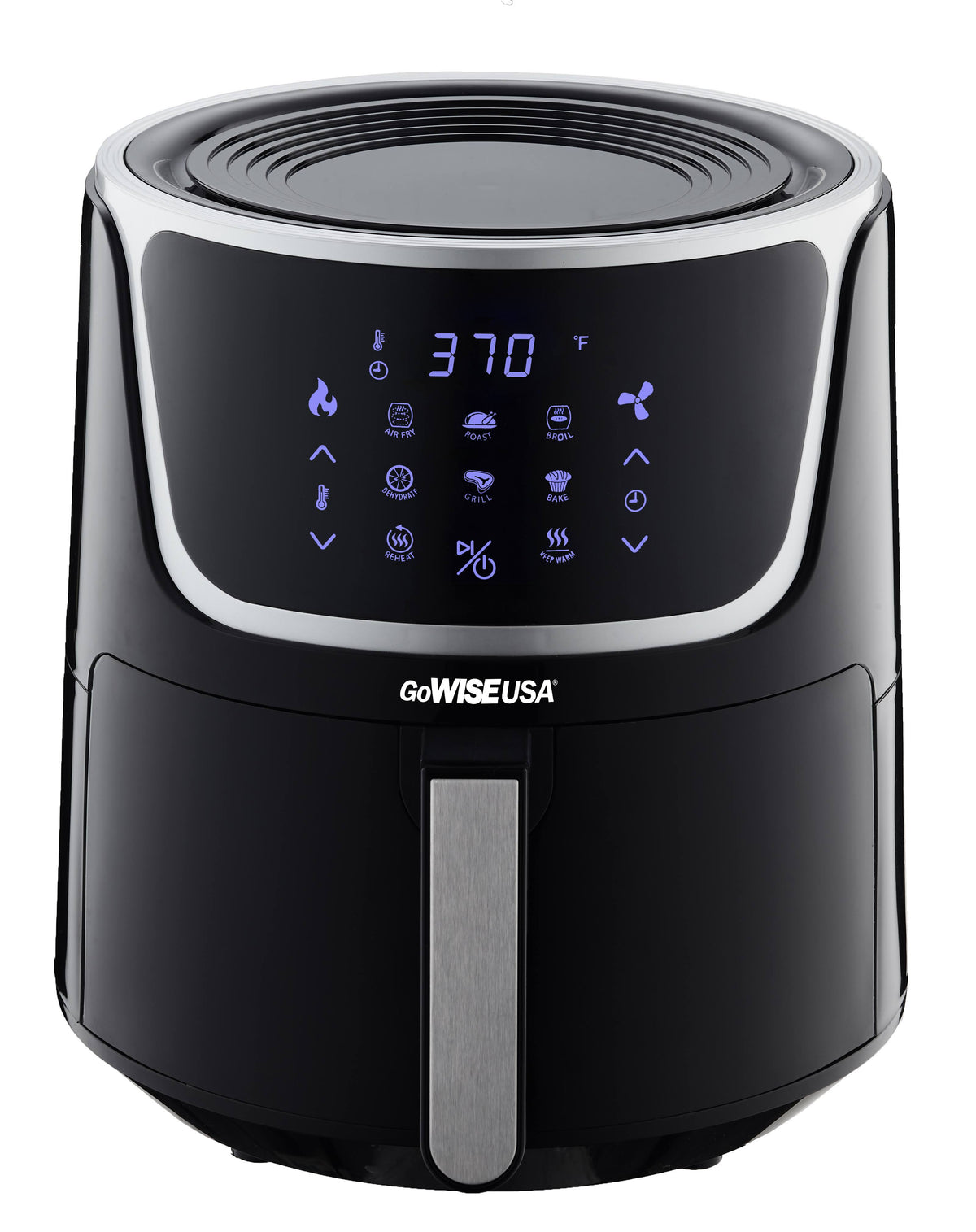 7 qt Electric Air Fryer with Dehydrator Black Silver J688