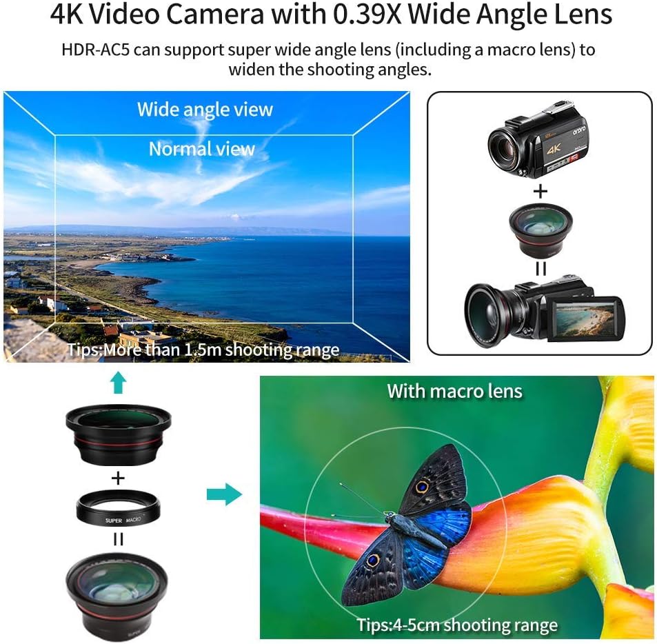 4K Video Camera Camcorder with 12x Optical Zoom Z546628