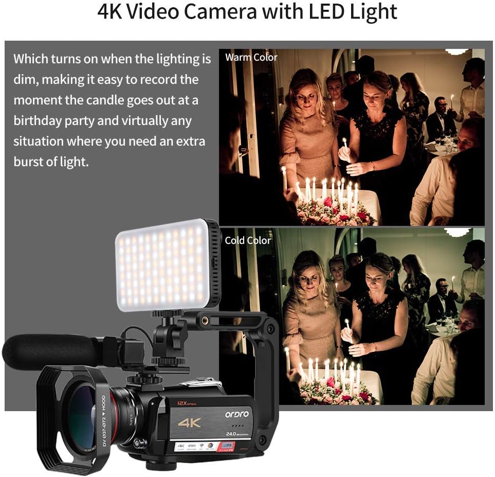 4K Video Camera Camcorder with 12x Optical Zoom Z546628