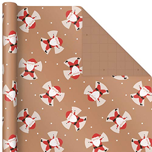 Christmas Wrapping Paper Bundle, Kraft, Pack of 4, 88 sq. ft. ttl X3233
