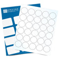 Round Labels, 100 Sheets, Clear Gloss Laser F368