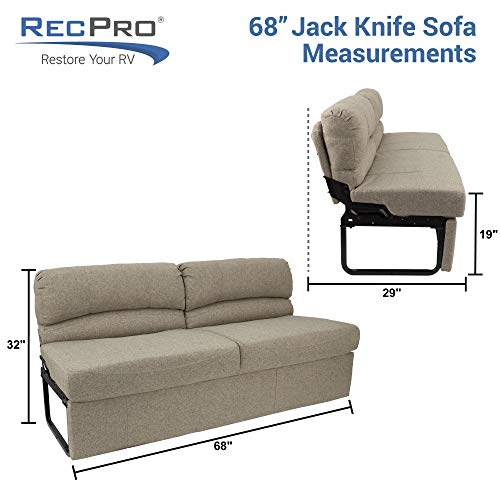 68" Jackknife Sofa Love Seat Sleeper Sofa (Oatmeal) J6306