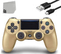 Gold Blue Wireless Controller Bundle with Charging Cable C4578