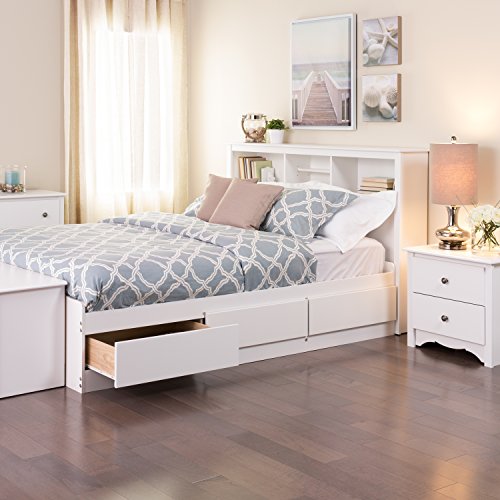 Full 6-Drawer Platform Storage Bed, White P493247