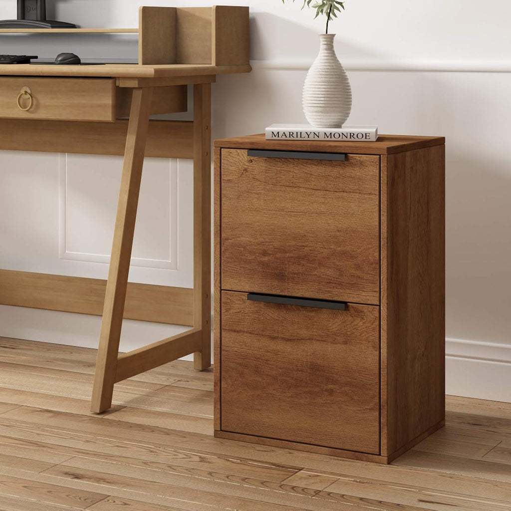 Wooden Lateral File Cabinet with Drawer and Open Storage Shelves L977