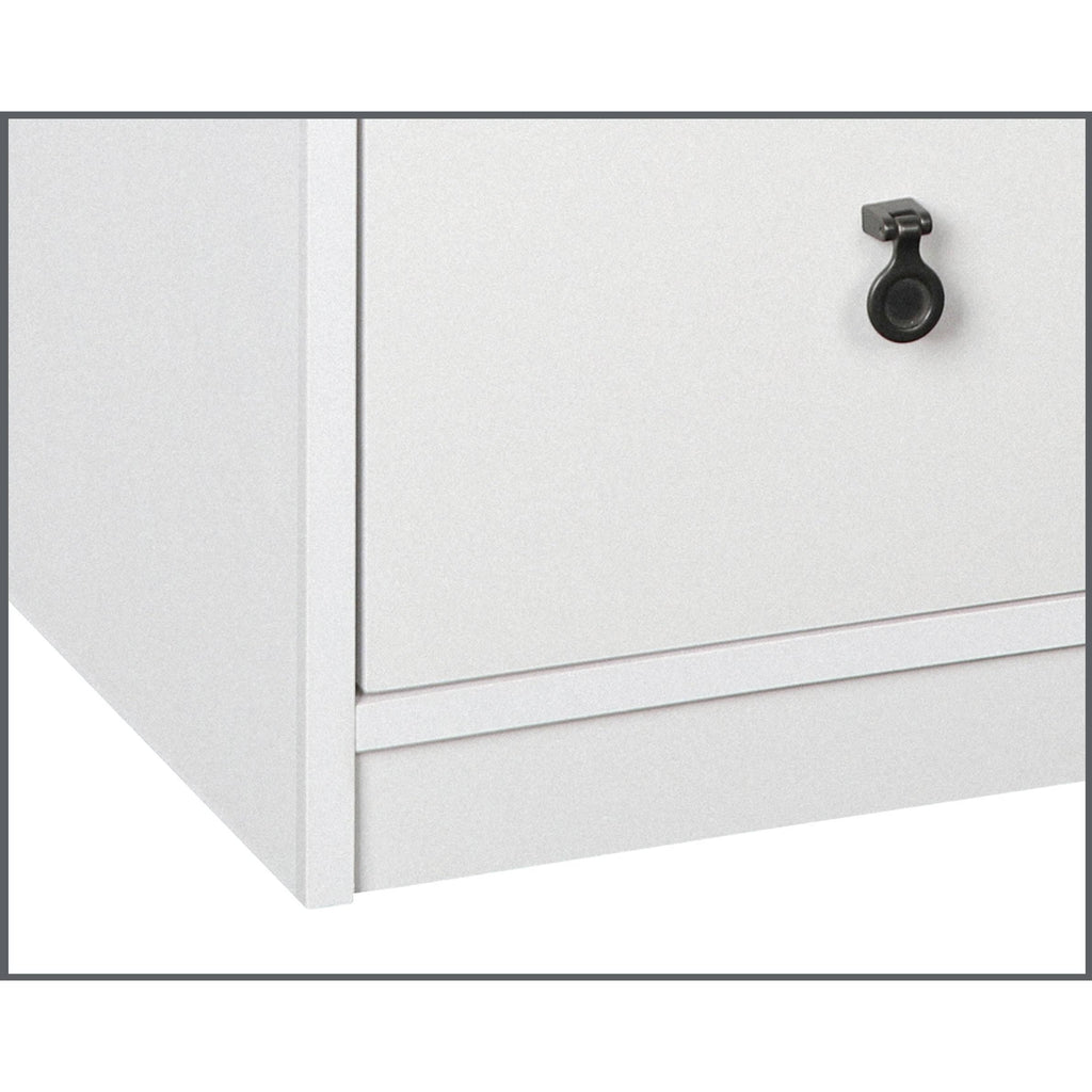 White Gray Oak 3 Drawer Filing Cabinet M16757