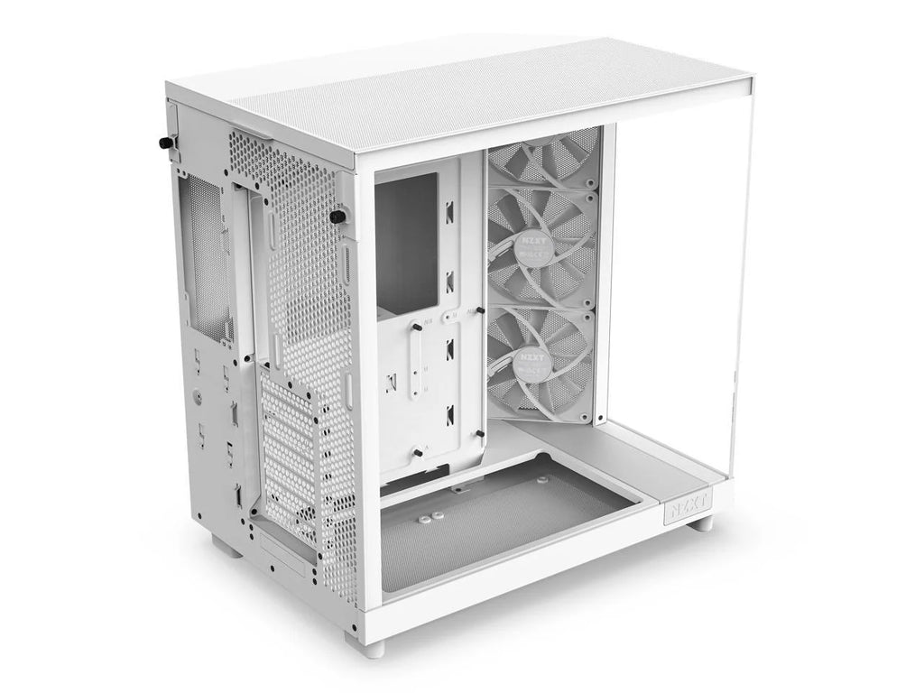White Compact Dual-Chamber Mid-Tower Airflow Case T54110