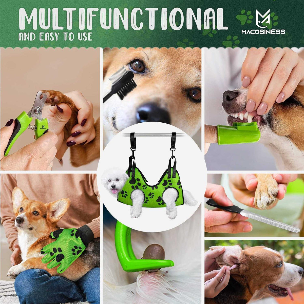 Pet Grooming Hammock Set J3838
