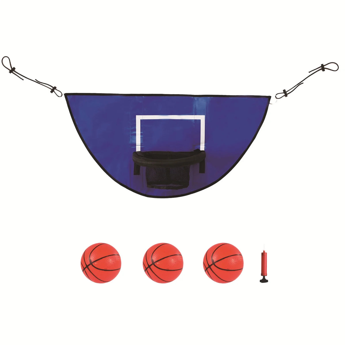 Universal Trampoline Basketball Hoop Set with Pump and Mini Basketballs O8024