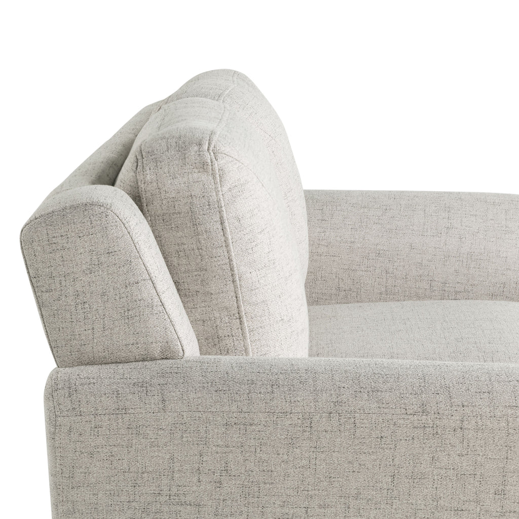 Beige Fabric Loveseat with Curved Arms H9919