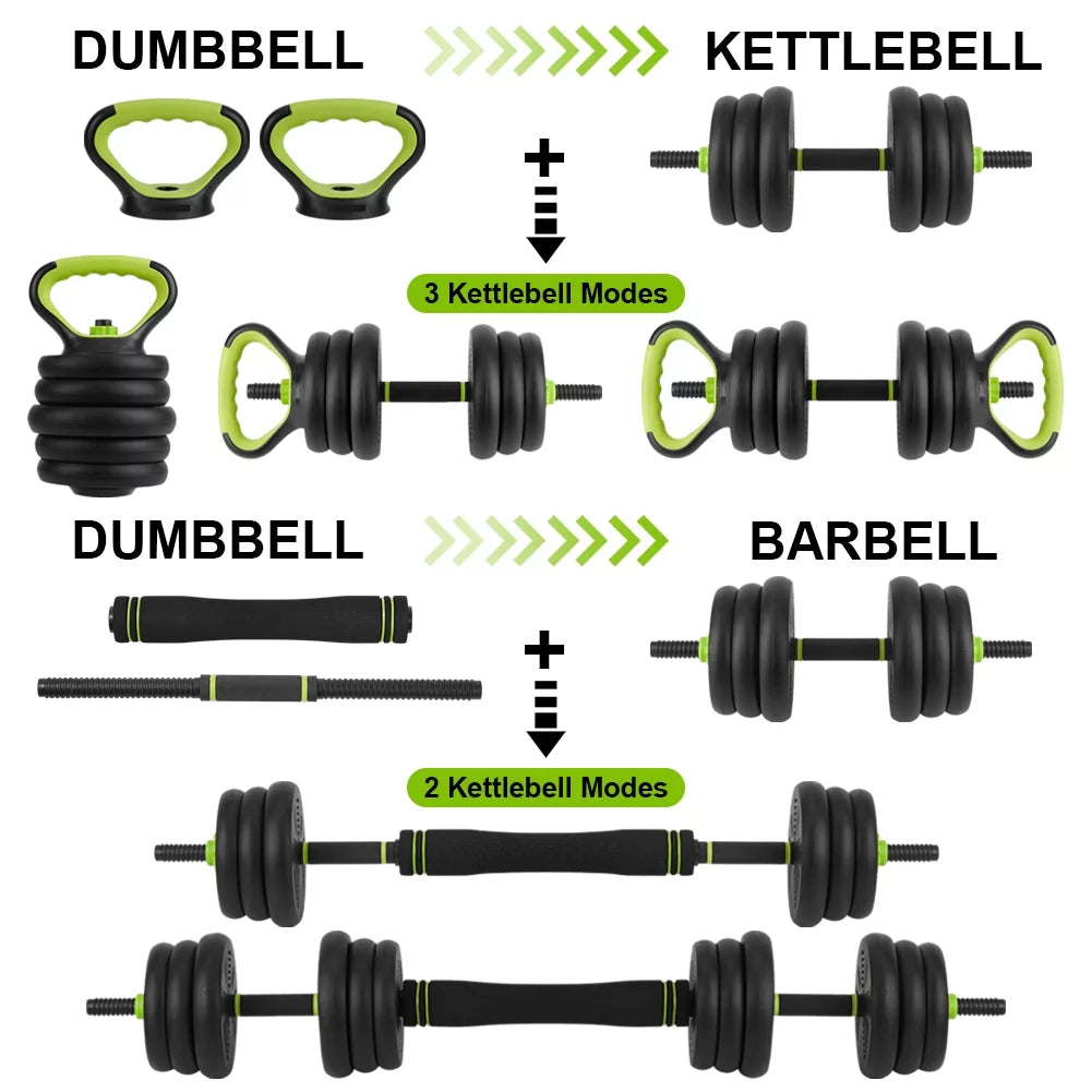4-in-1 Adjustable Dumbbells Set 50lbs G8379