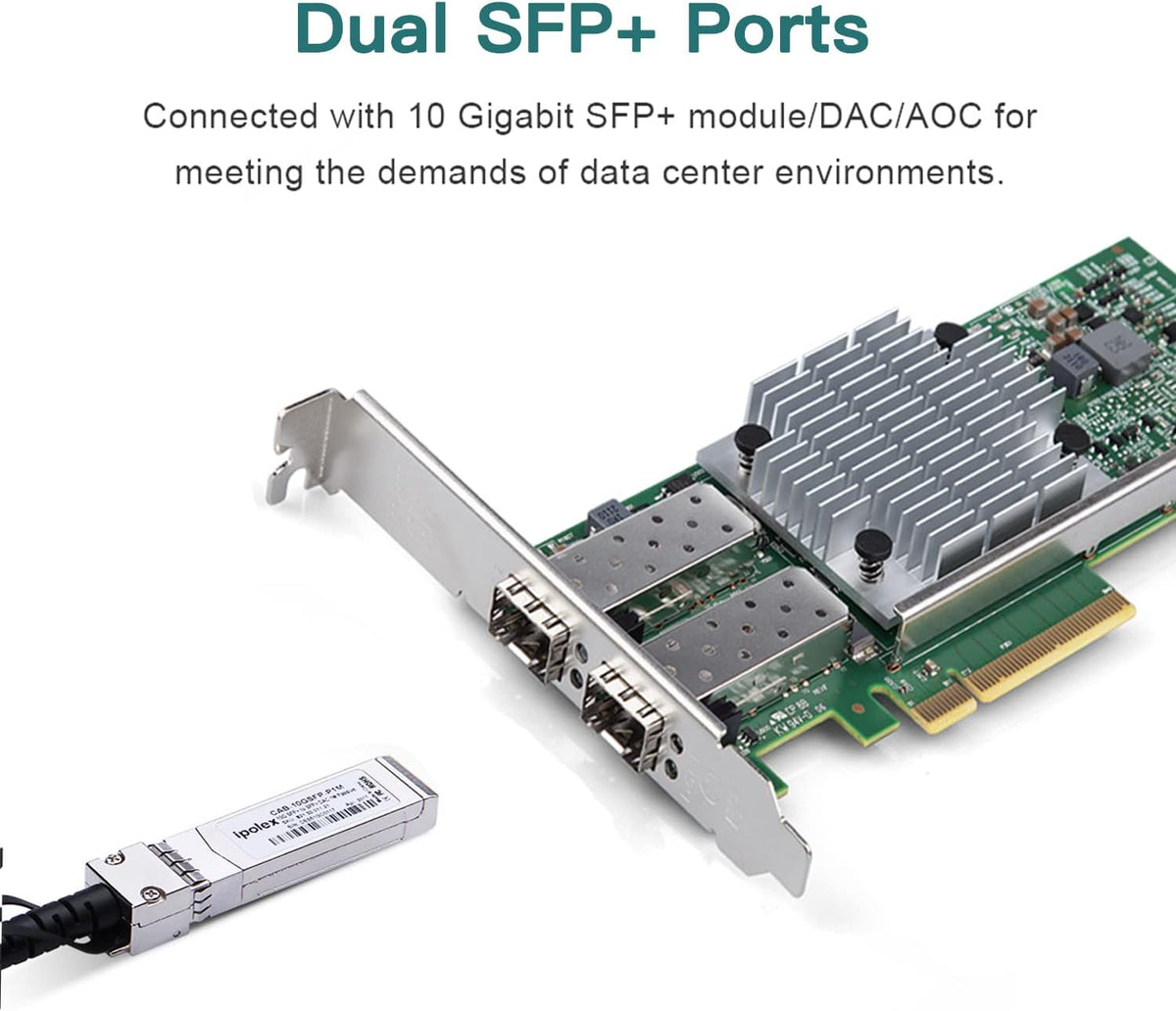 Dual SFP+ Ports PCI-E X 8 Fiber to Ethernet Server Adapter C734