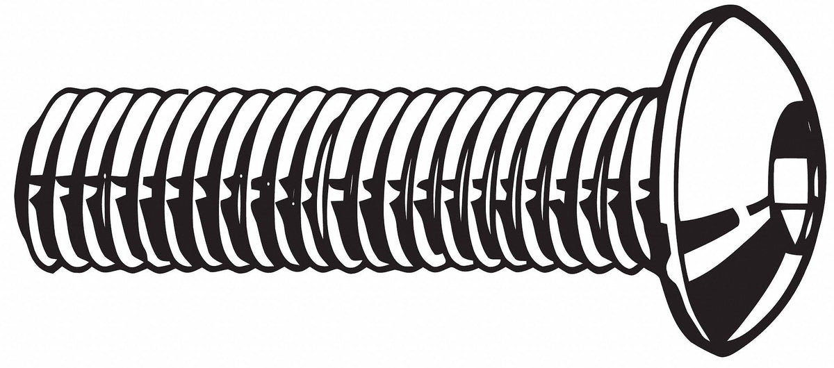 M6-1.00 x 30mm Steel Button Head Screw, Pack of 1200 U40672