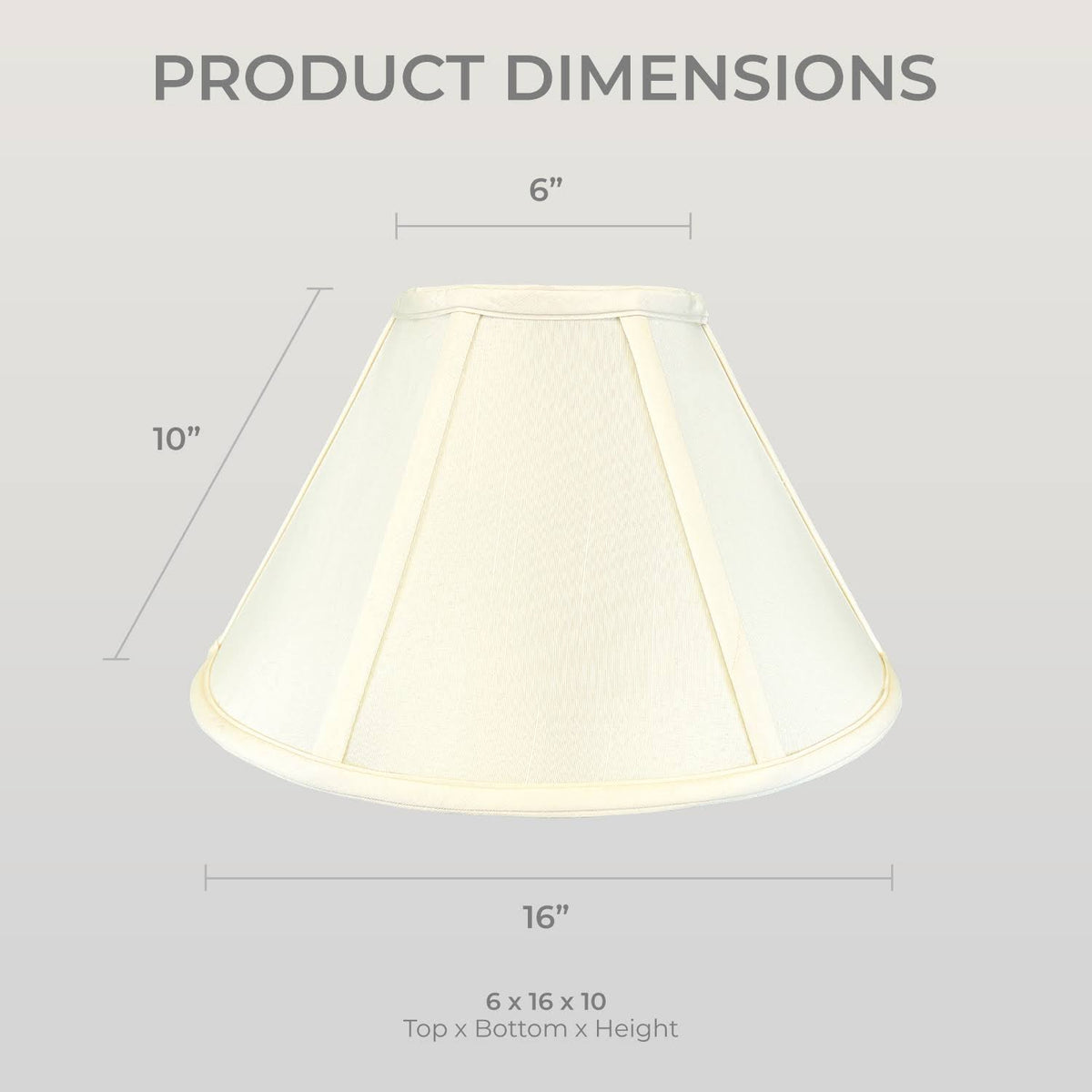 Eggshell 6x16x10 Lamp Shade Set of 2 J5134