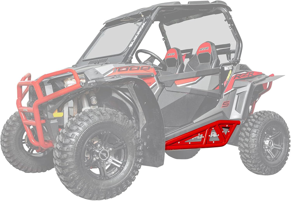 Orange Heavy-Duty Rock Sliders with 1.75" Steel Tubing B346