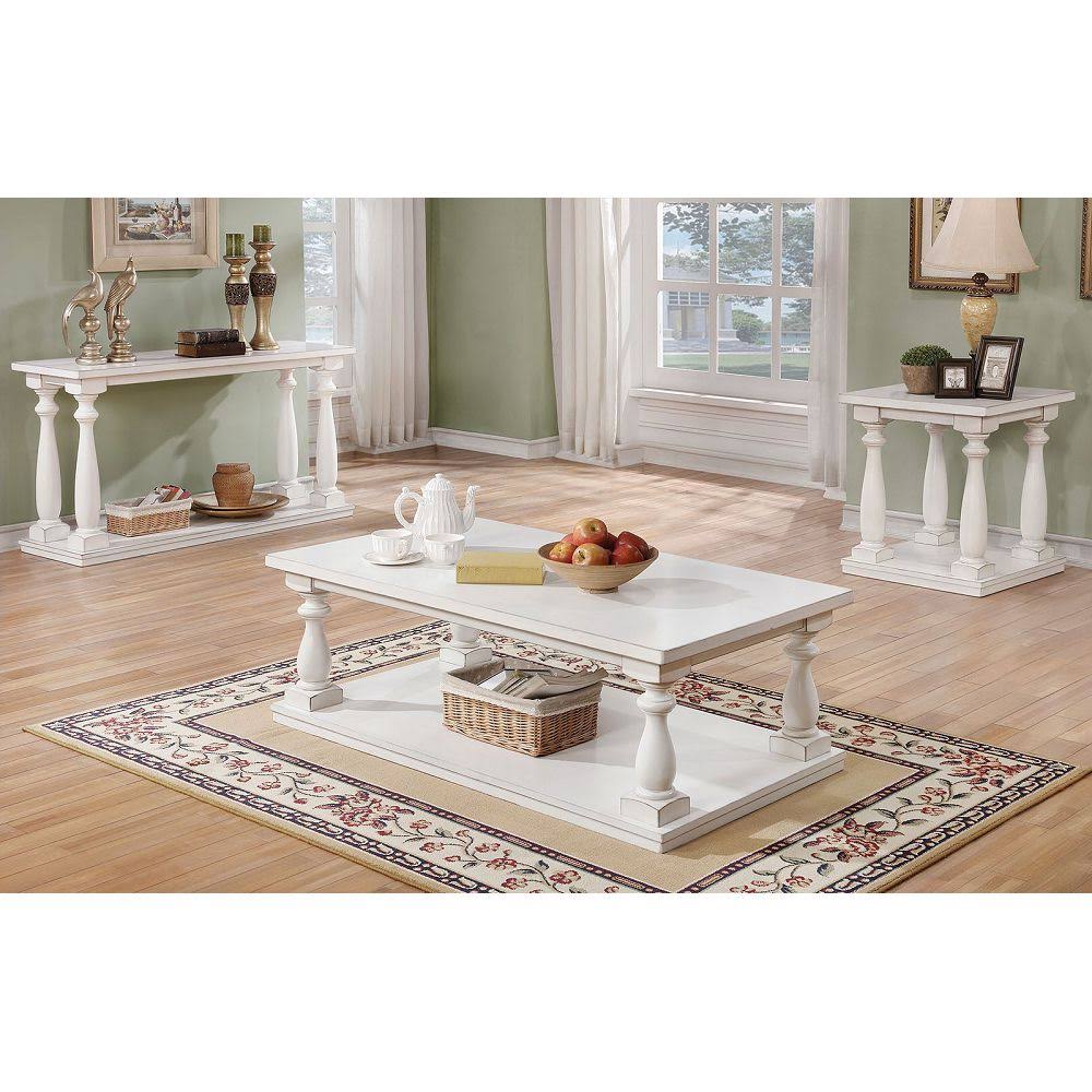 Antique White Sofa Table C566