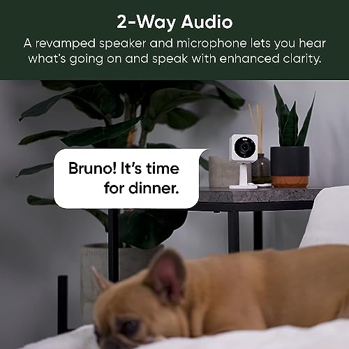 1080p Indoor/Outdoor Wi-Fi Security Camera with Color Night Vision, White (2-Pack) O371766