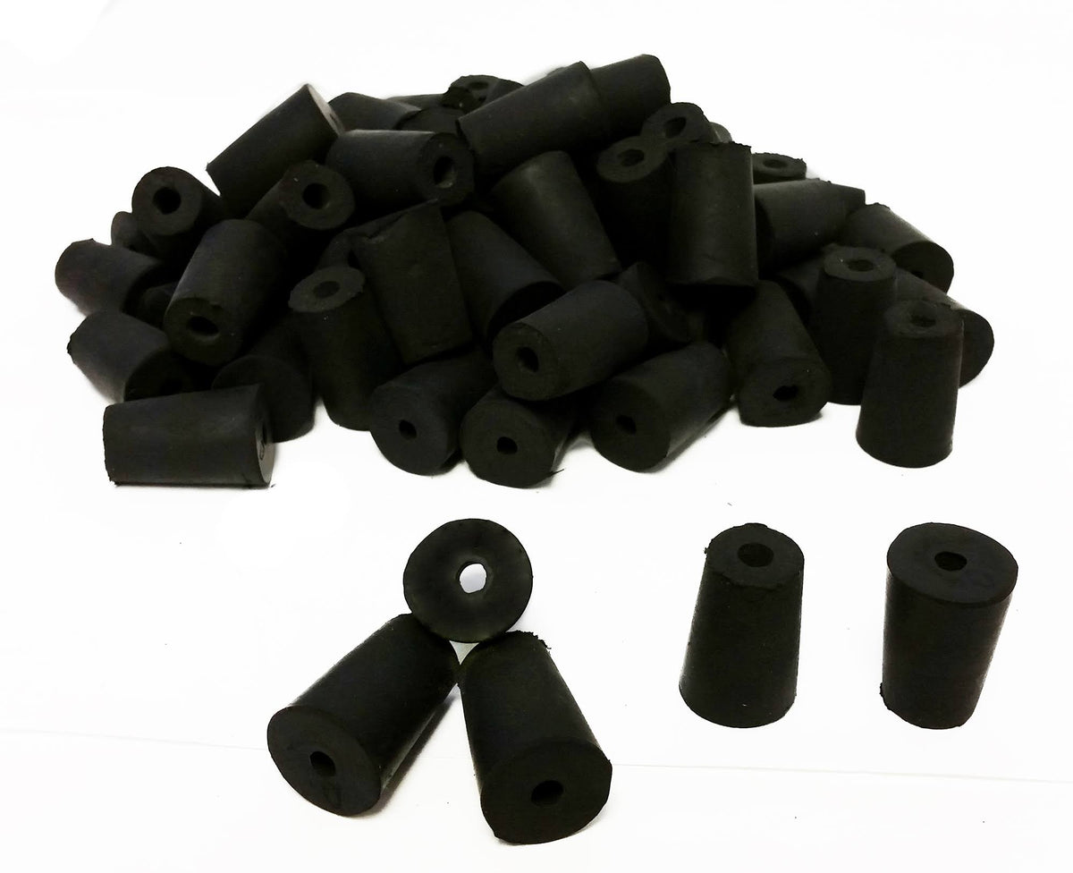 Rubber Stoppers, Size 0, 1-Hole, 10-Pound Case U770743