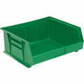 Green Plastic Stacking Bin, Lot of 6 C295939