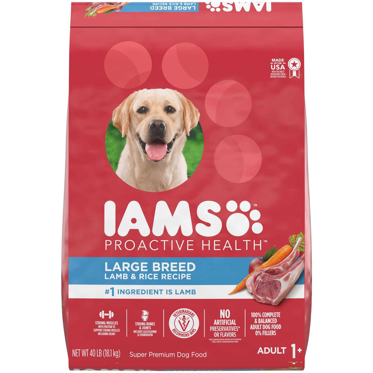 Large Breed Adult Dry Dog Food Lamb & Rice Recipe Y14101