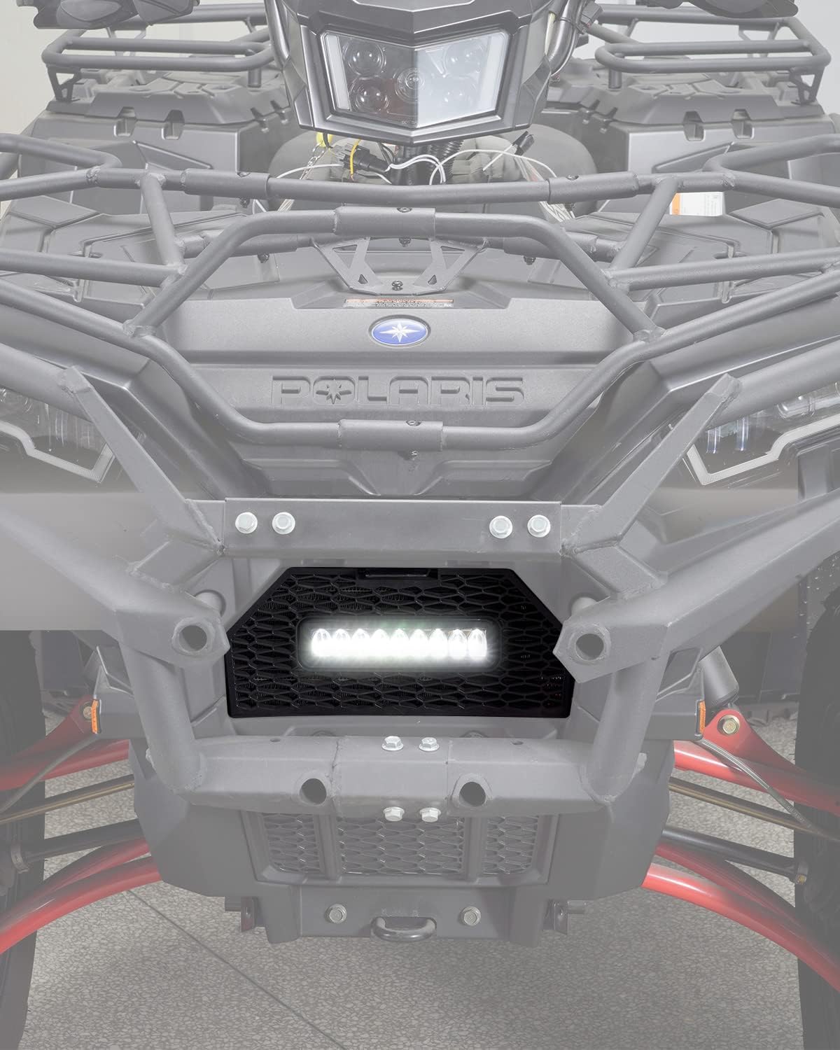 Black Front Mesh Grill with LED Light Bar, Pack of 2 V848415