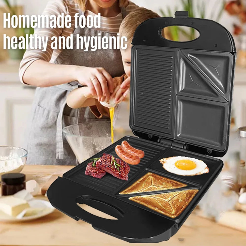 1400W Non-Stick Electric Grill Waffle Maker L558
