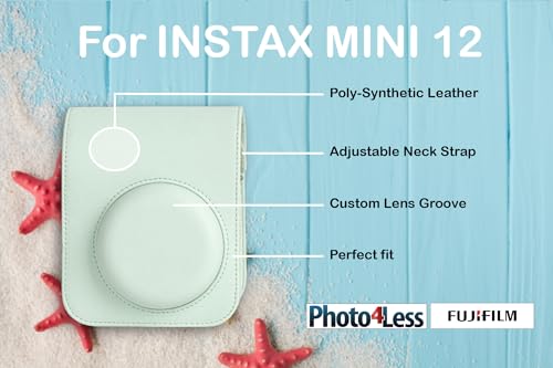 Instant Film Camera Pastel Blue with Twin Pack Instant Film 20 Prints and Case D747067