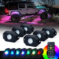 Multicolor Bluetooth LED Rock Lights Kit 6 PCS O336028