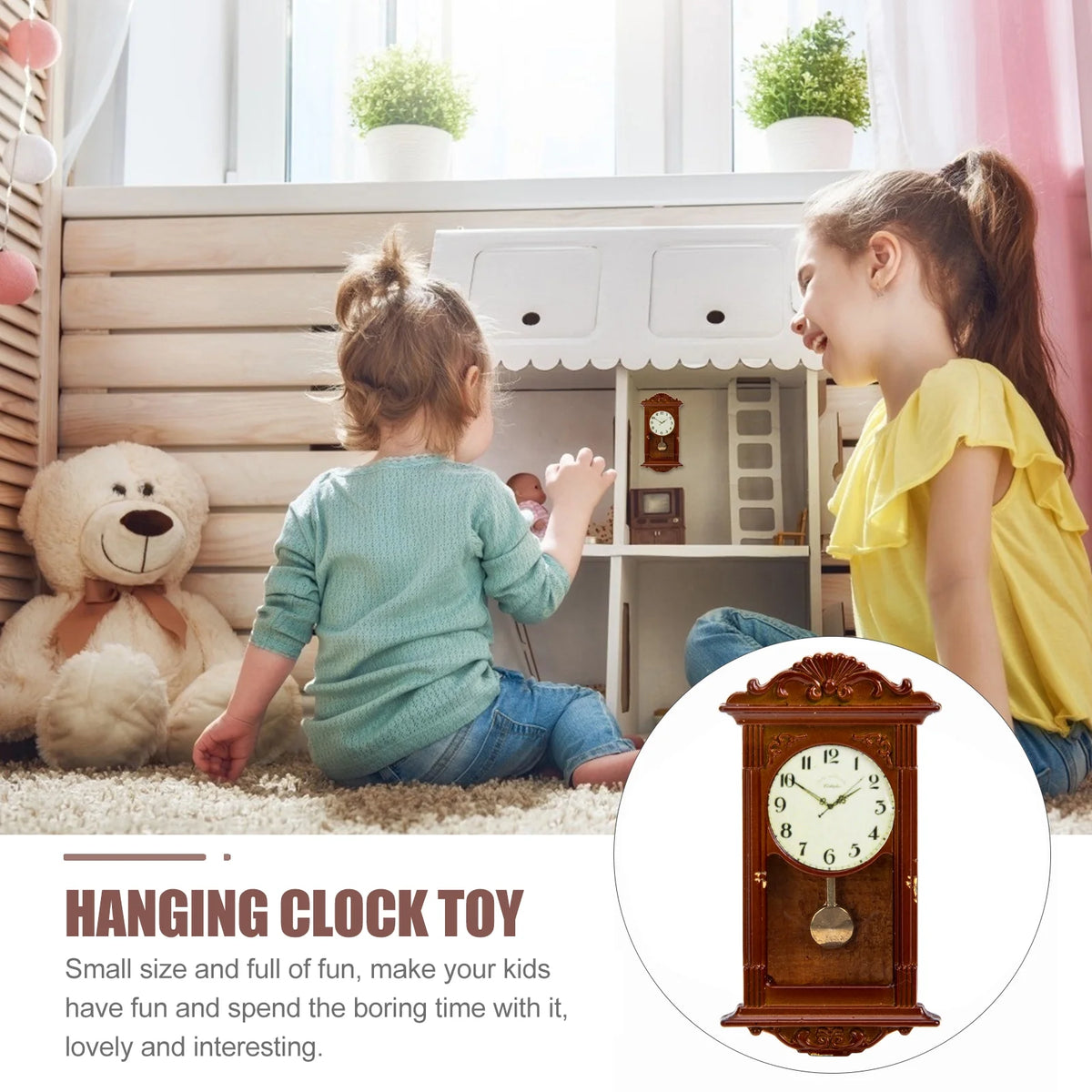 Miniature Roman Clock Dollhouse Accessory O652