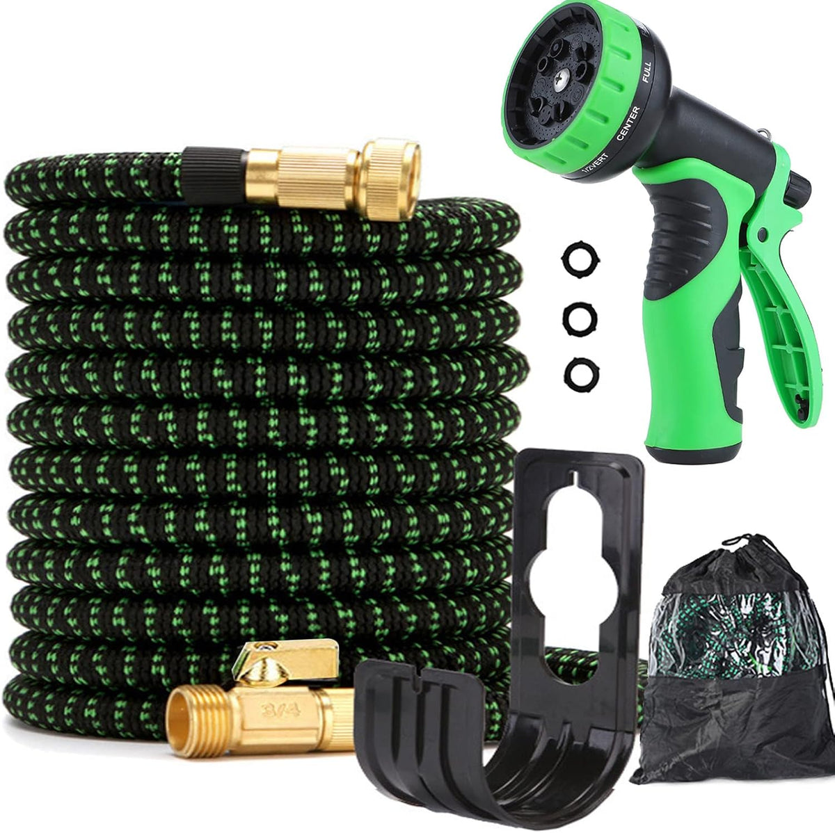 Expandable Garden Hose 75FT Pack of 2 with Spray Nozzle Z849