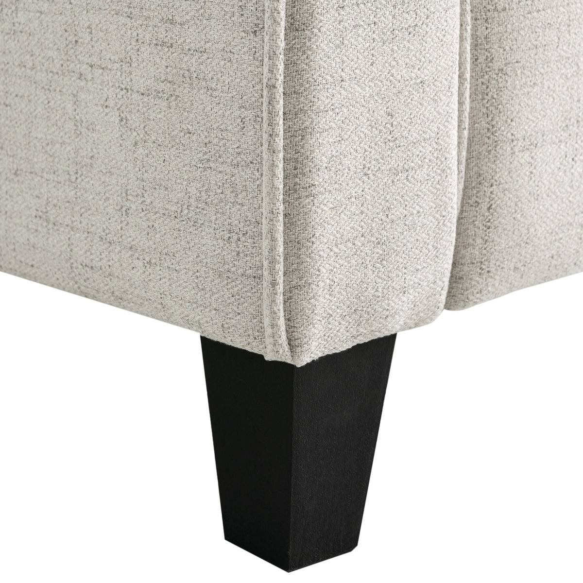 Beige Fabric Loveseat with Curved Arms H9919