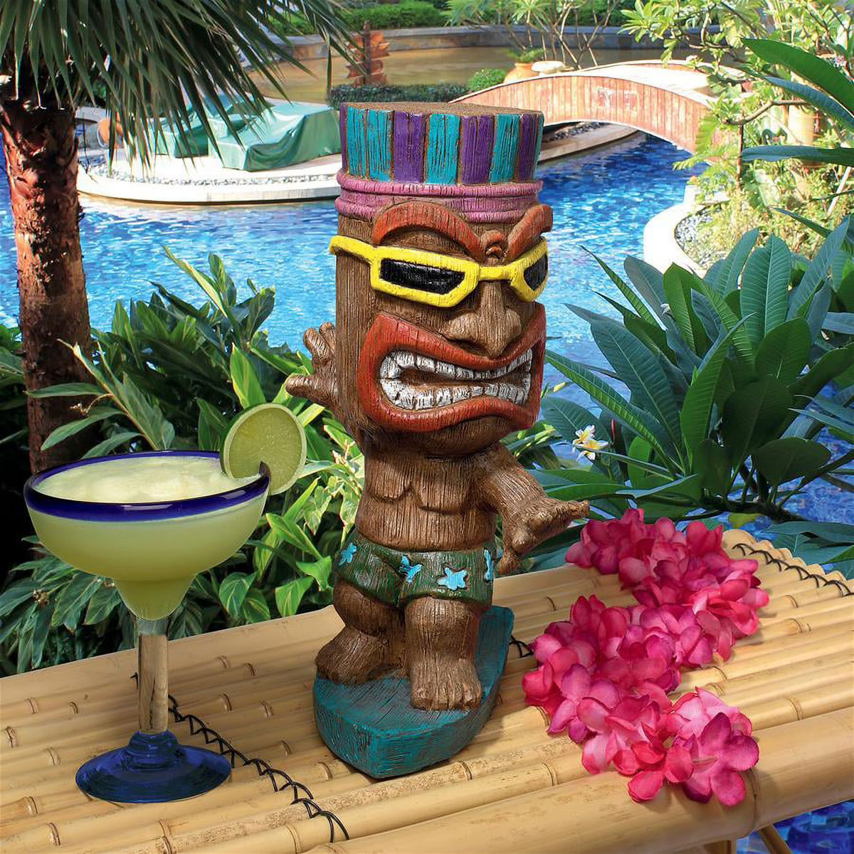 Kahuna Tiki Surfer Dude Statue P7593