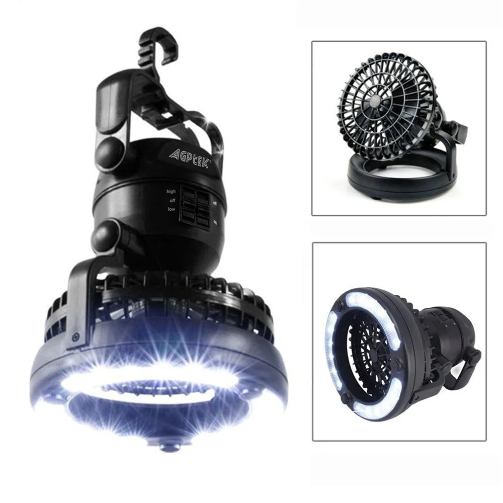 2-in-1 18 LED Camping Light Flashlight and Ceiling Fan G40167