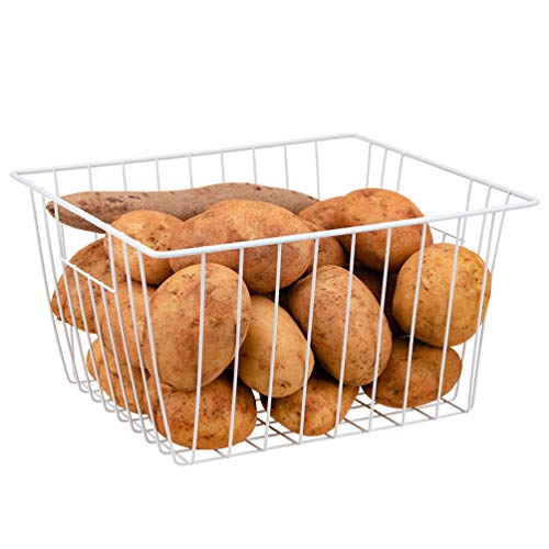 Metal Wire Freezer Basket Organizer with Handles Y84914