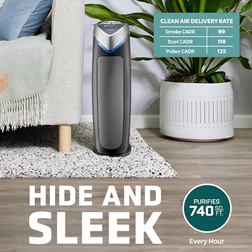 4-In-1 HEPA Air Purifier 22" Tower Gray H160