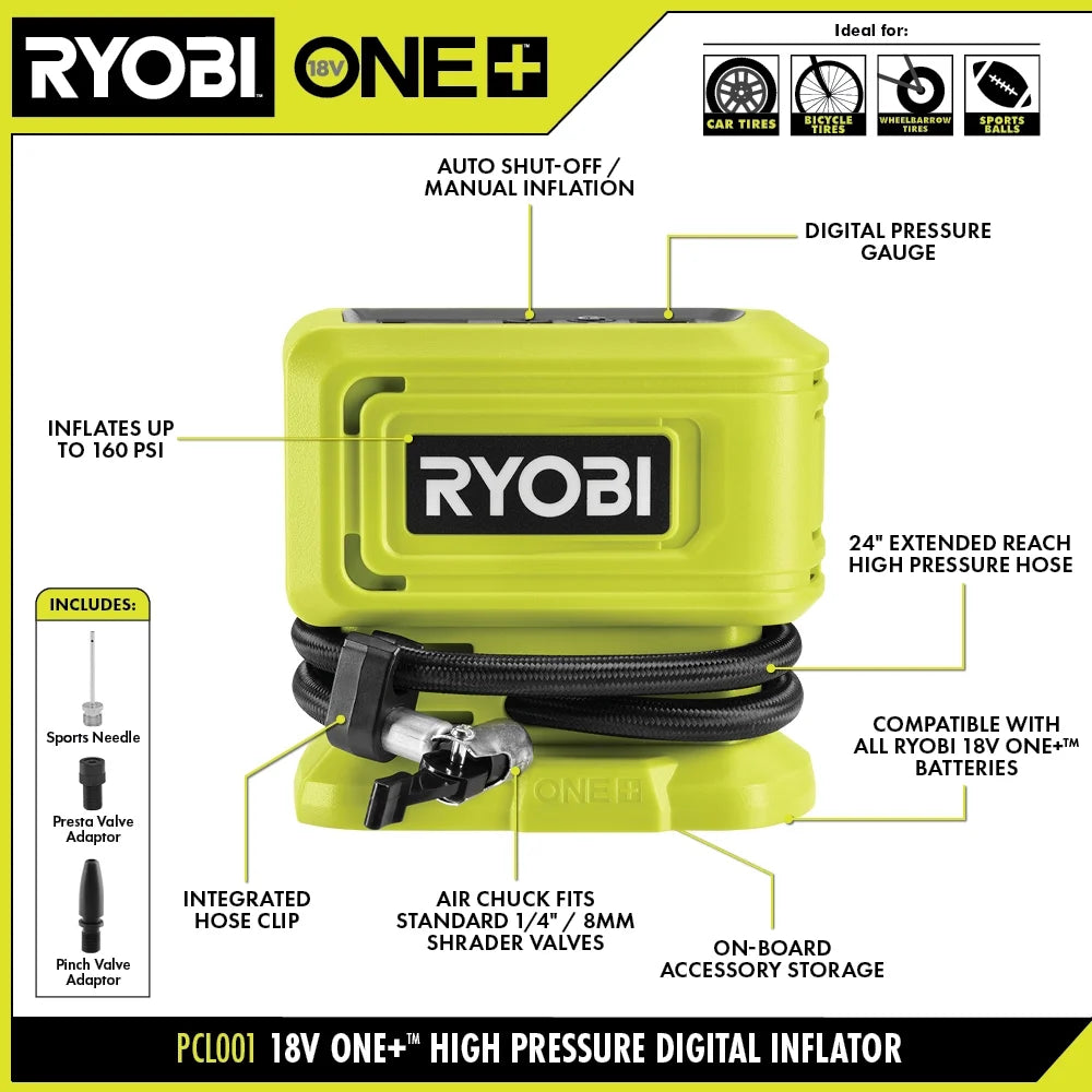 18V High Pressure Digital Inflator T4872