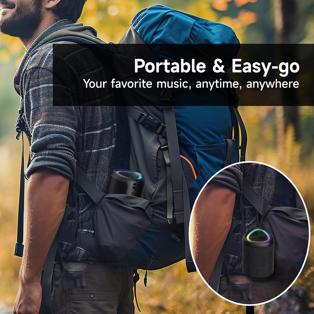 Portable Bluetooth Waterproof Speaker with 24H Playtime L28569